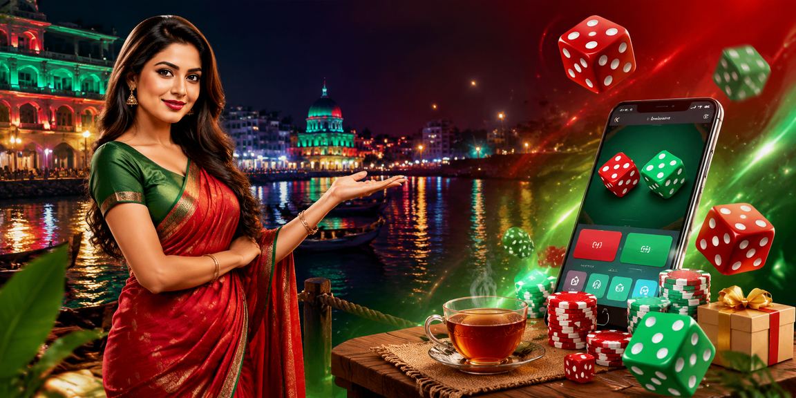রংপুরে লাল-সবুজ থিমে ডাইস গেম খেলছেন একজন বাংলাদেশি ব্যবহারকারী
